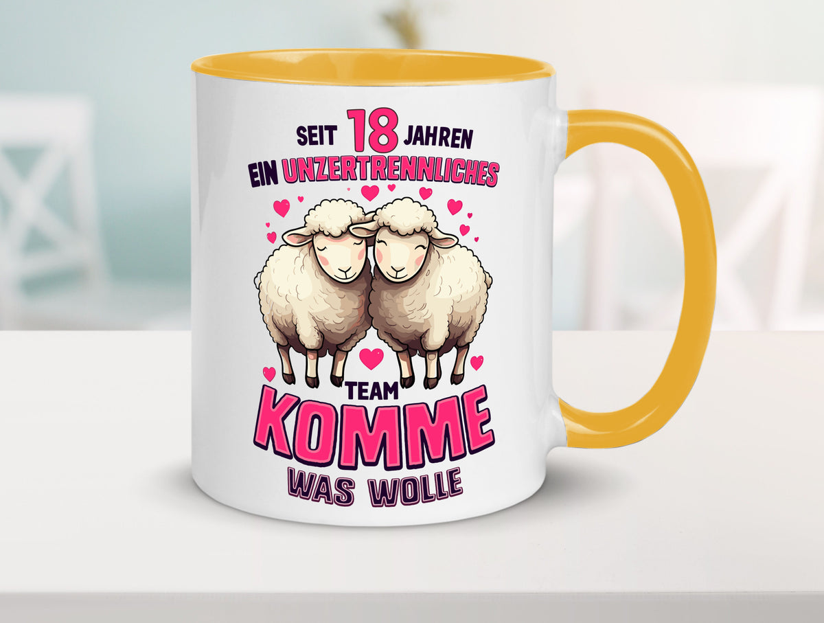 18 Jahre Verheiratet | ein Team Ehepaar v2 Geschenkidee Humor Tasse