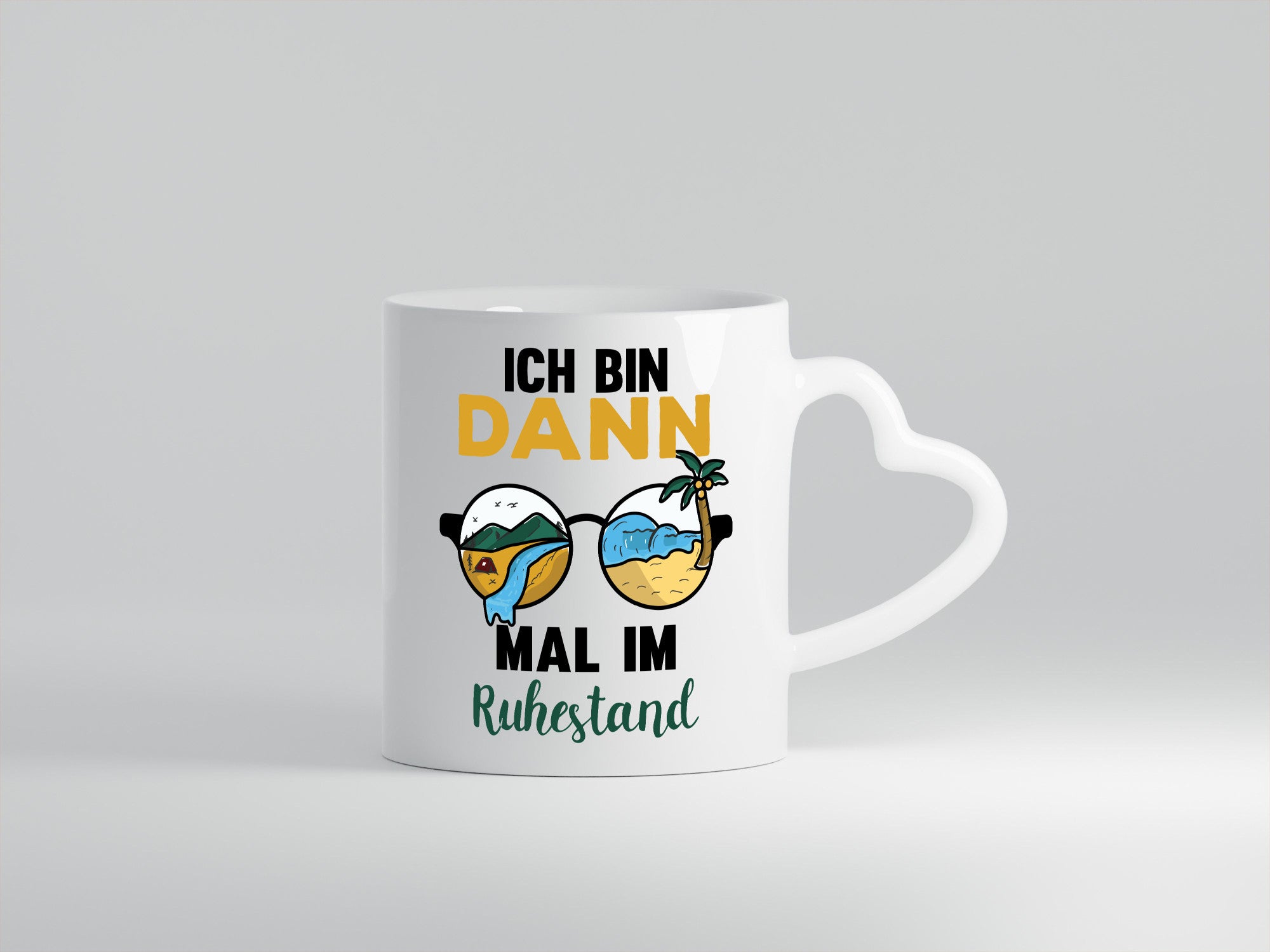 Bin dann mal im Ruhestand | Sonnenbrille Palme Meer lustig Jubiläum Geschenk