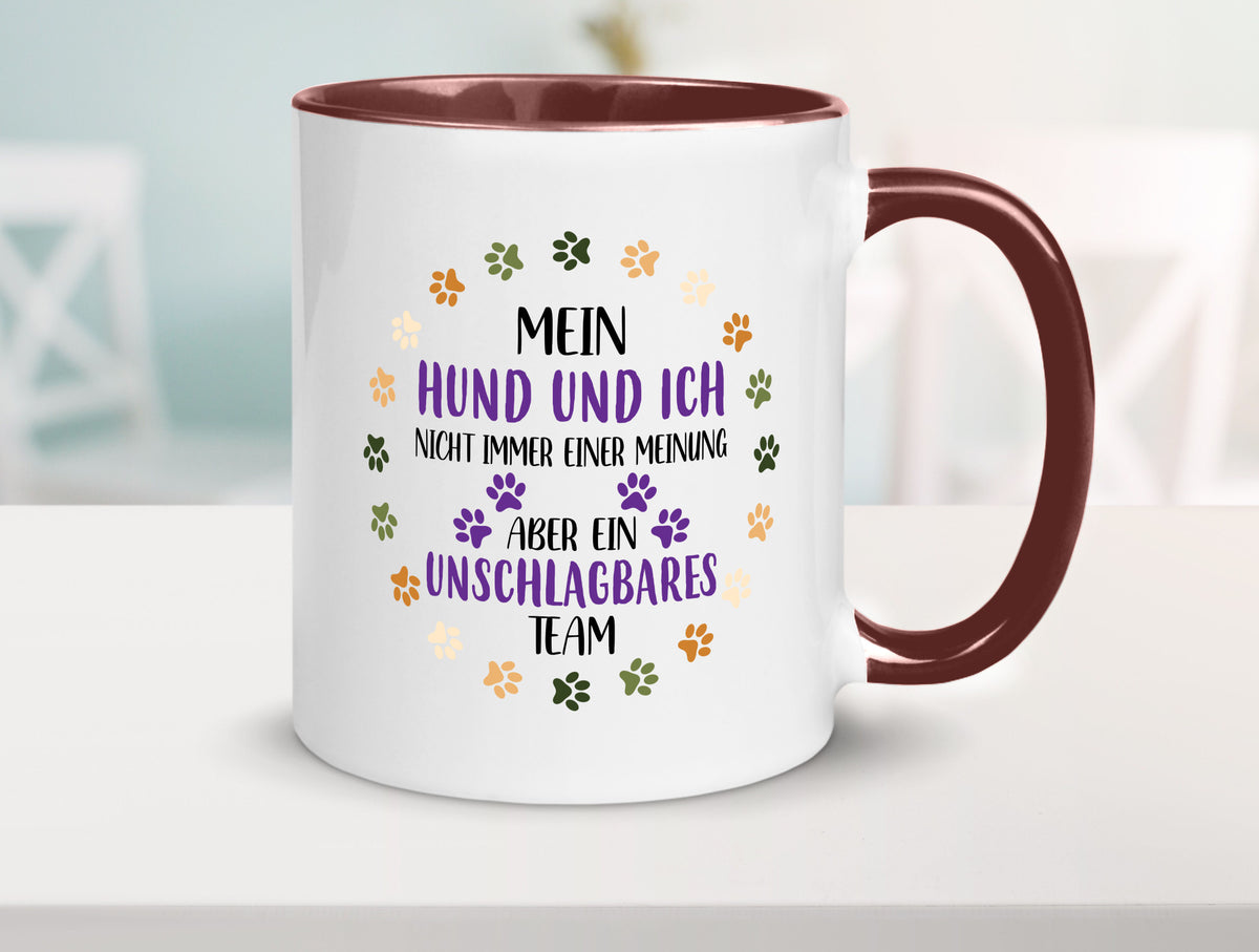 Mein Hund und ich nicht immer einer Meinung | Team Geschenkidee Tierliebhaber Tasse