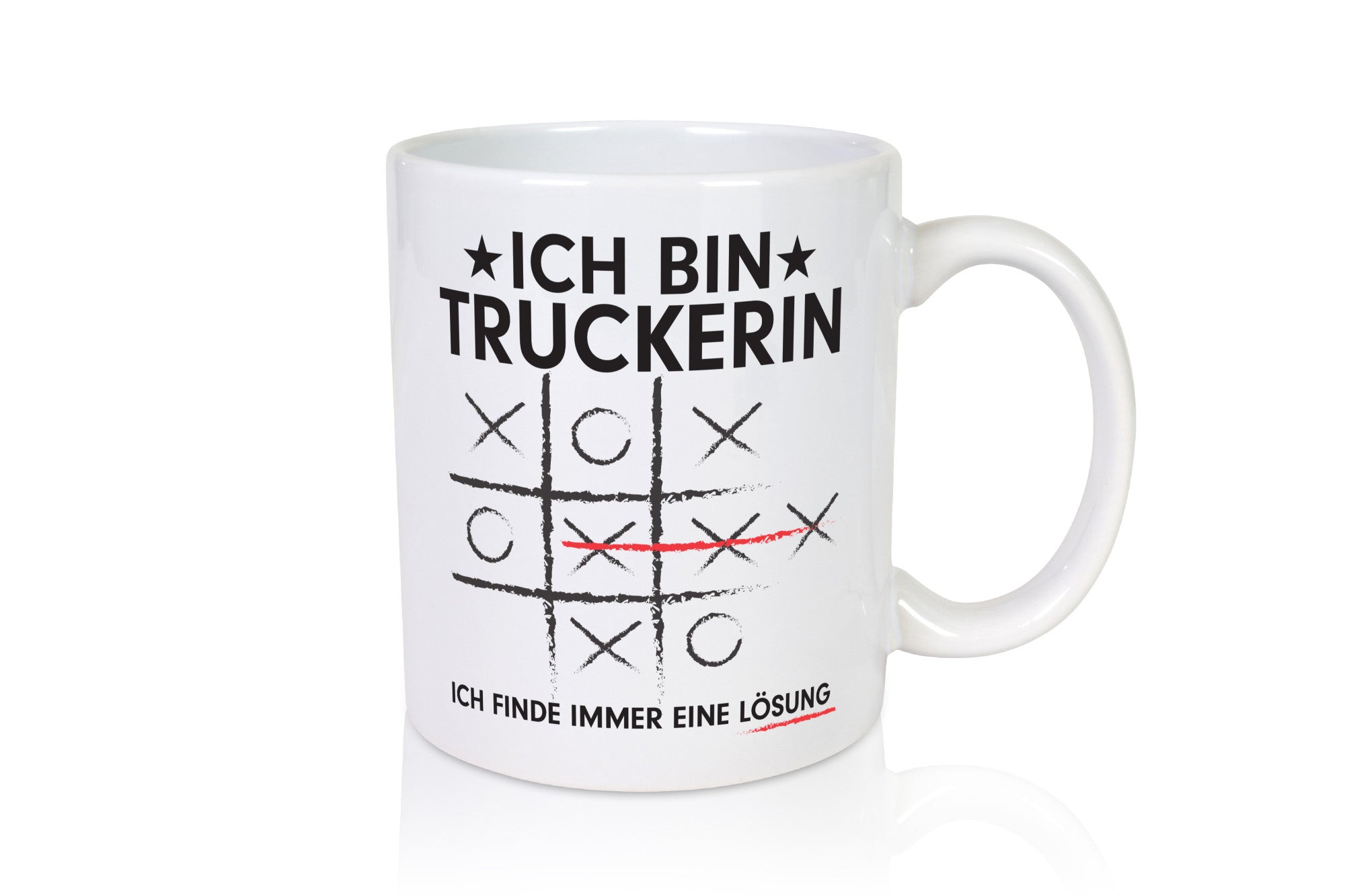 Löse Probleme: Truckerin | LKW Fahrerin v3 Humor Geschenkidee Tasse