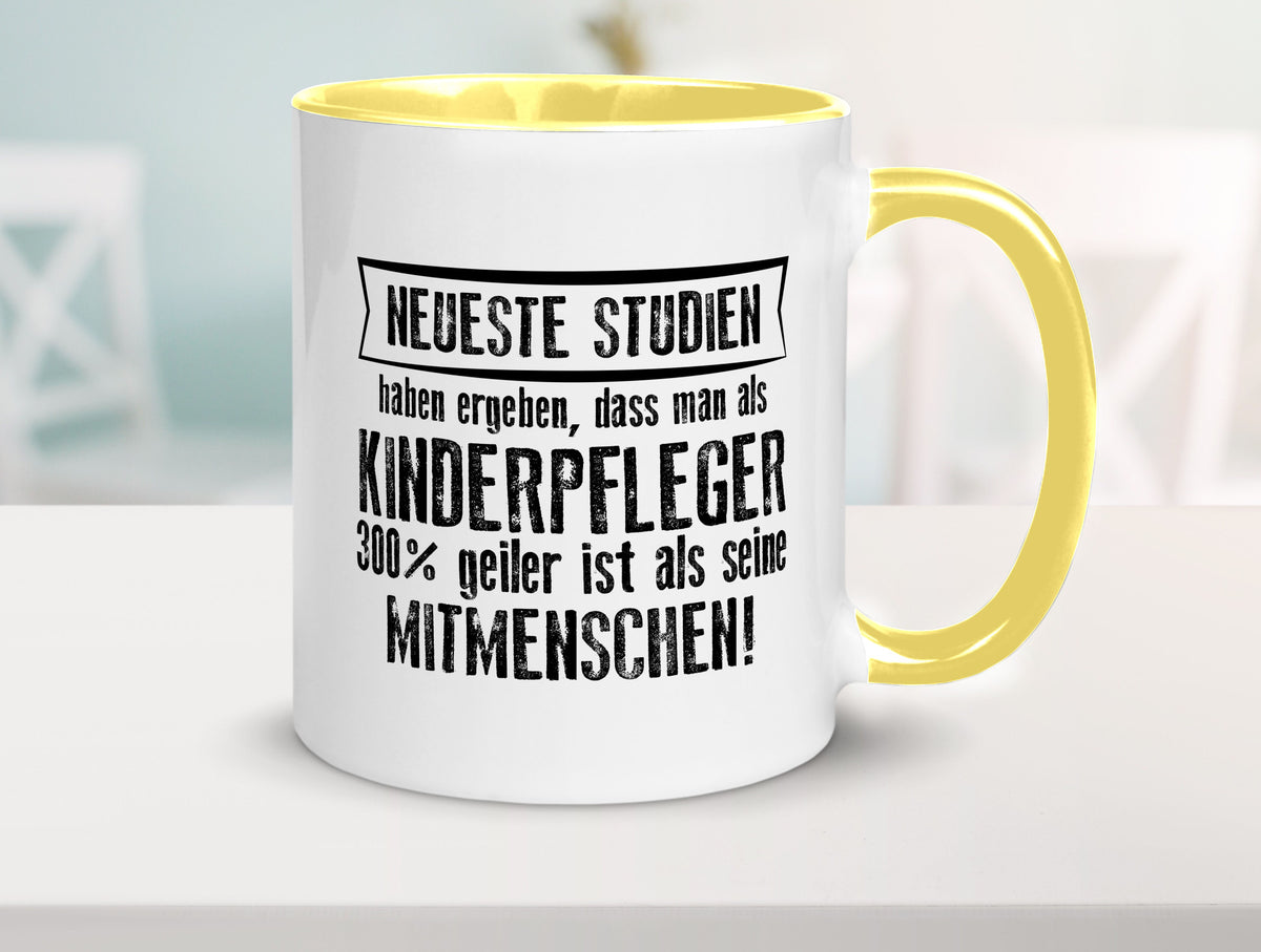 Neuste Studien: Kinderpfleger | Pfleger Kinder v2 lustiger Spruch Geschenk Tasse