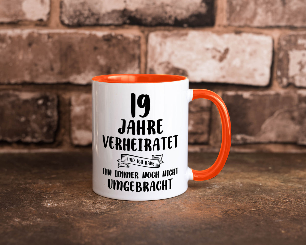 19 Jahre Verheiratet, immer noch am Leben! lustig Humor Geschenkidee Geschenk Tasse