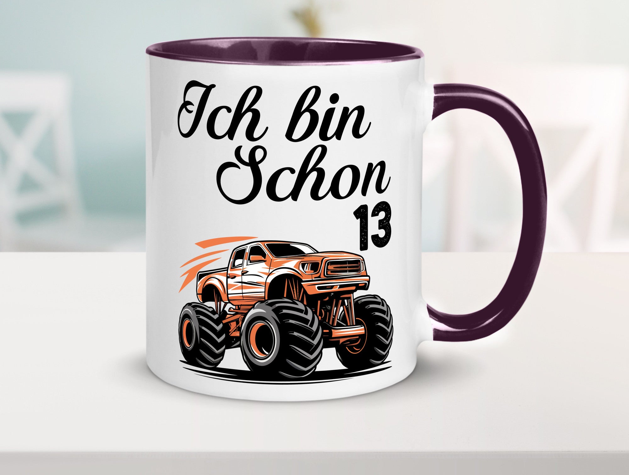 13. Geburtstag | Monster truck 13 Jahre Geschenkidee Humor Tasse