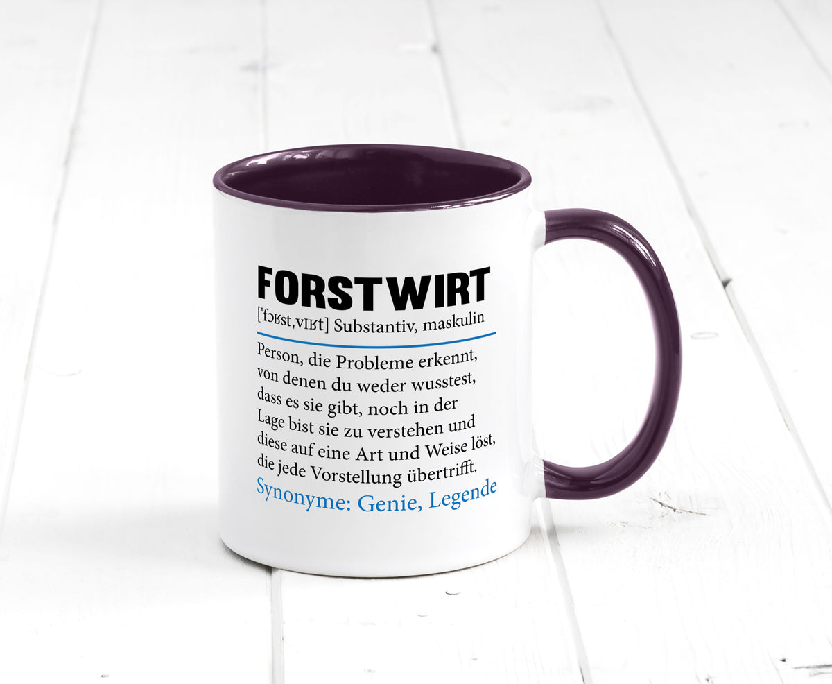 Forstwirt | Spruch Beruf Waldarbeiter lustig Geschenkidee Arbeit Kollegen Büro Tasse