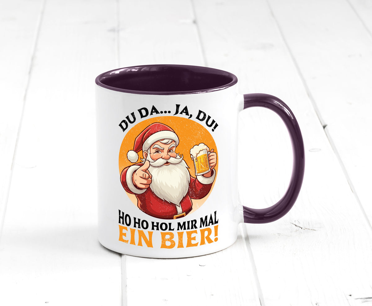 Hol mir mal ein Bier | Ugly Christmas Santa lustig Humor Geschenkidee Geschenk Tasse