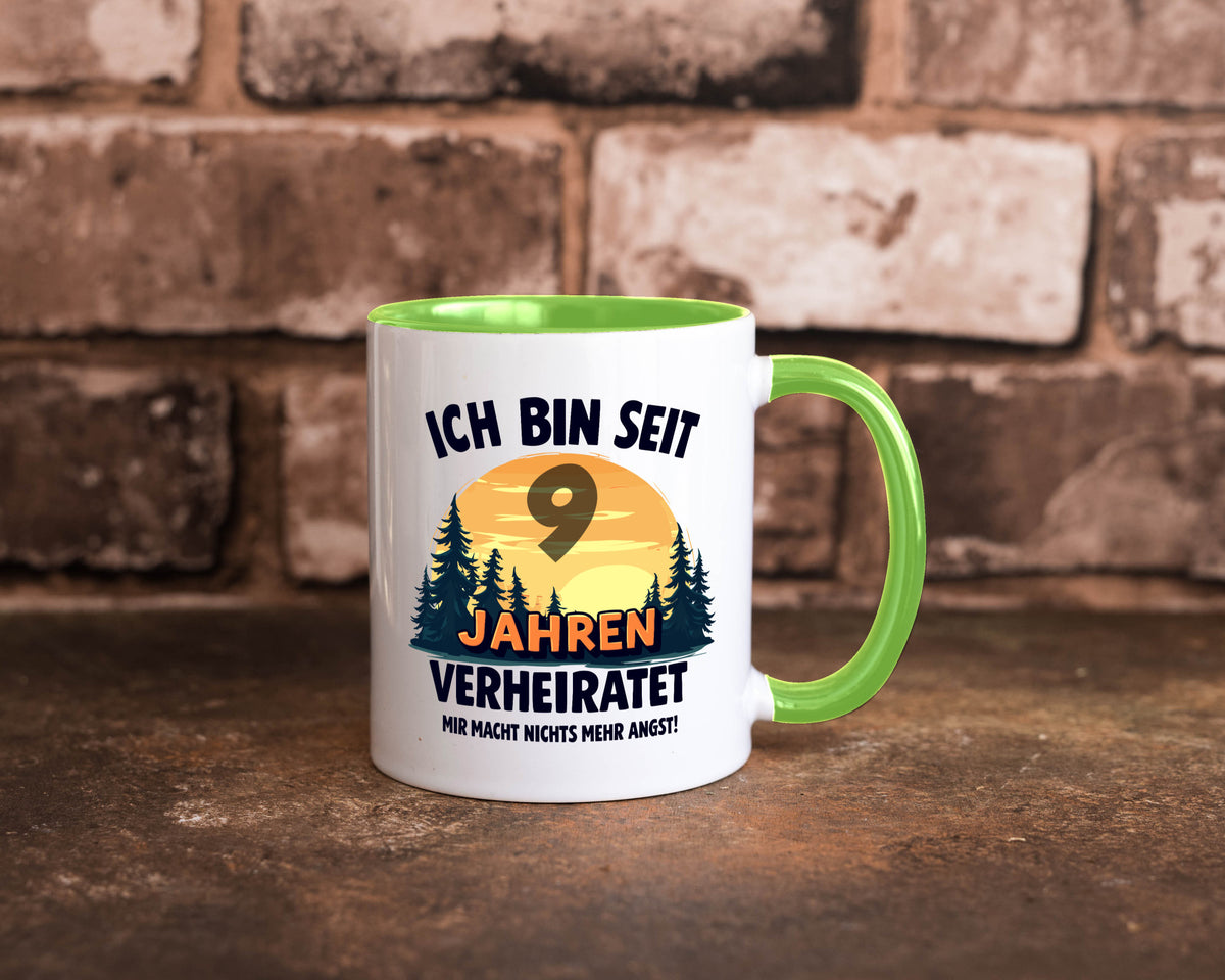 Ich bin Verheiratet | 9. Hochzeitstag Ehepaar v2 Geschenkidee Humor Tasse