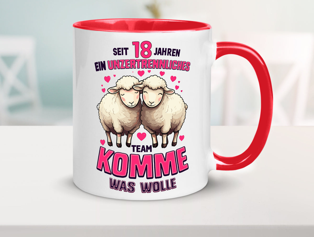 18 Jahre Verheiratet | ein Team Ehepaar v2 Geschenkidee Humor Tasse