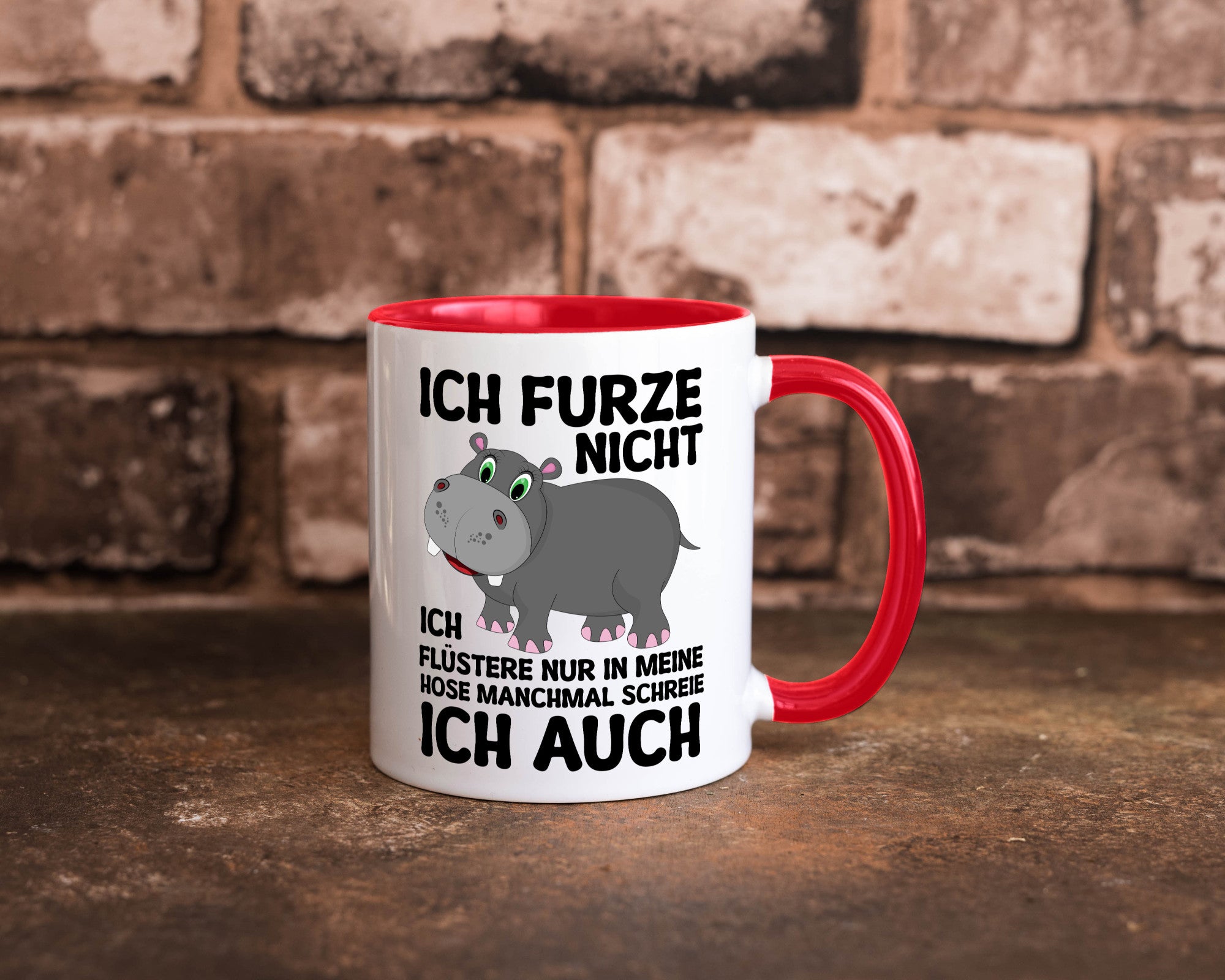 Ich furze nicht | furznilpferd v2 Humor Geschenkidee Tasse