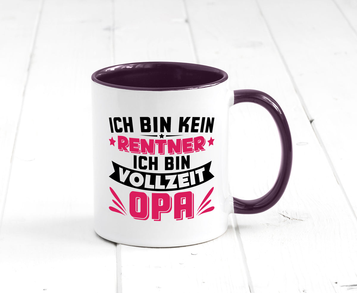 Ich bin vollzeit Opa | Rentner Ruhestand Großvater v2 Humor Familie Tasse