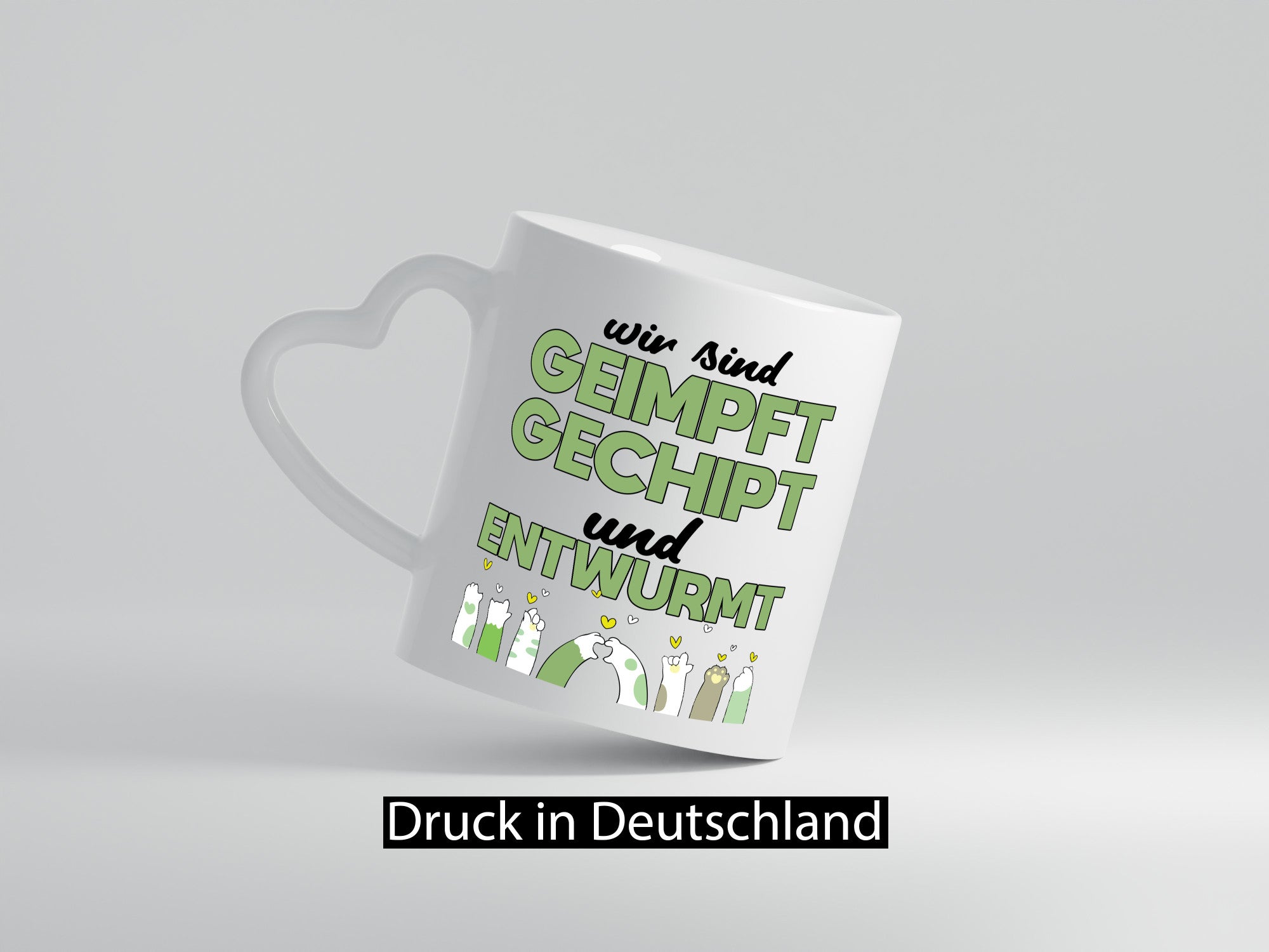 Geimpft, gechipt und entwurmt | Tierbeine Pfoten lustiger Spruch Geschenk