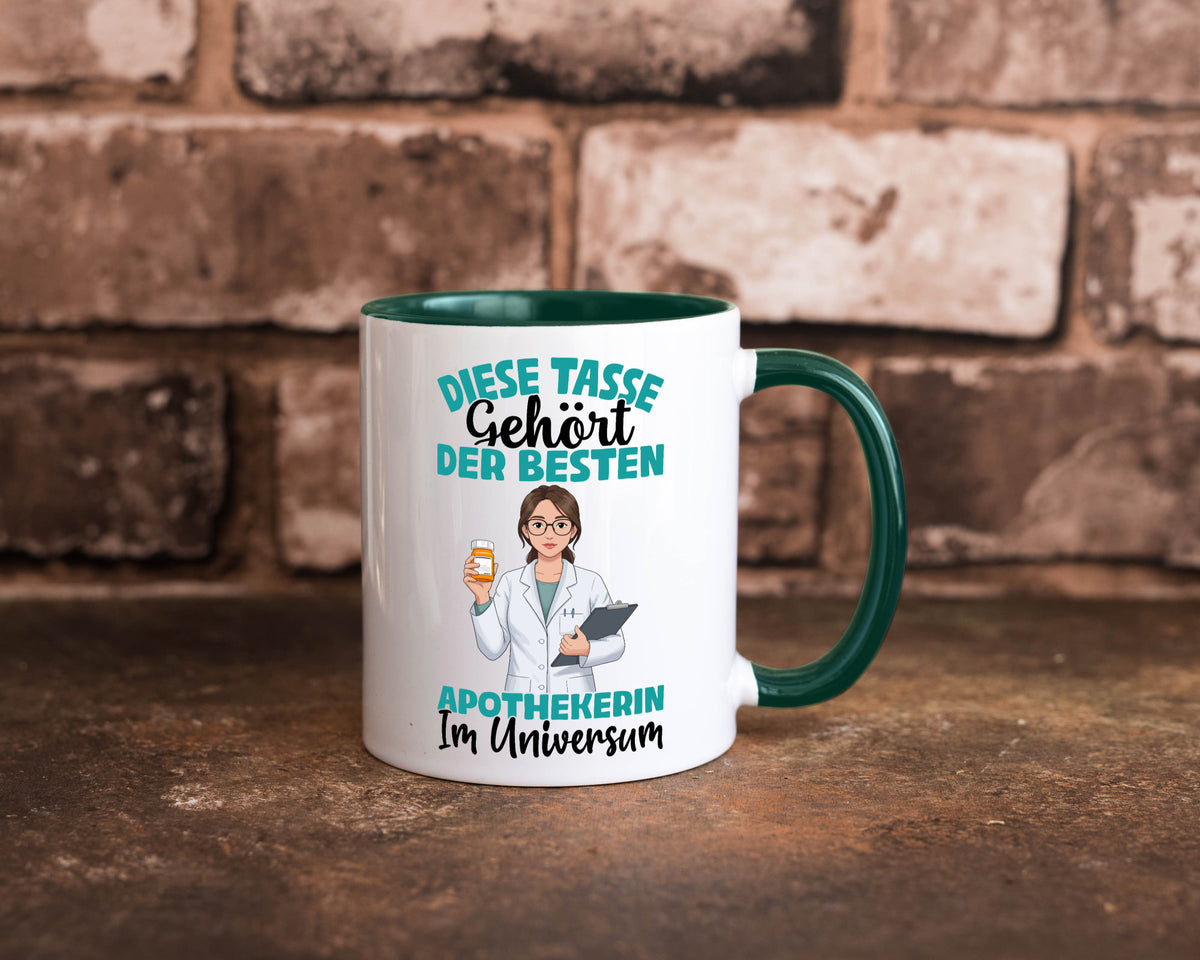 Im Universum: Apothekerin | Apotheke Pharmazie lustiger Spruch Geschenk Humor Tasse