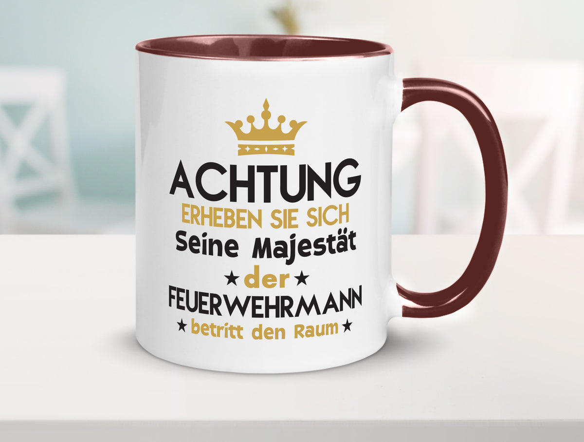 Seine Majestät Feuerwehrmann | Feuerwehr Geschenk Humor Geschenkidee lustiger Tasse