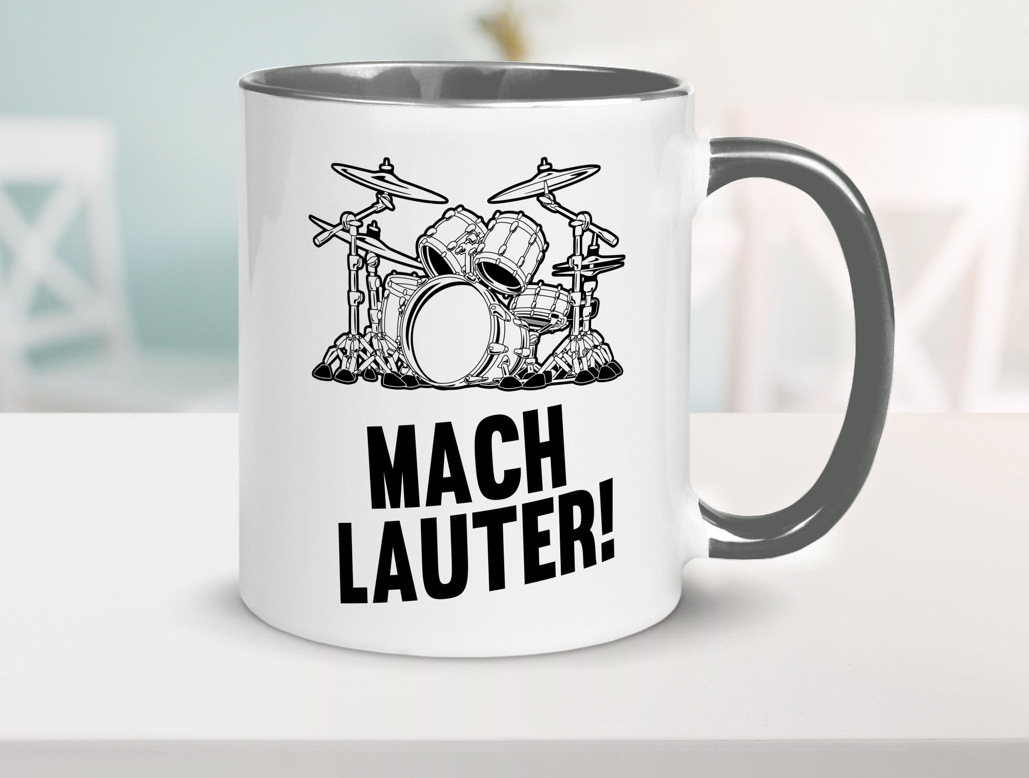 Mach lauter | Schlagzeug Band Musiker Geschenkidee Humor Tasse