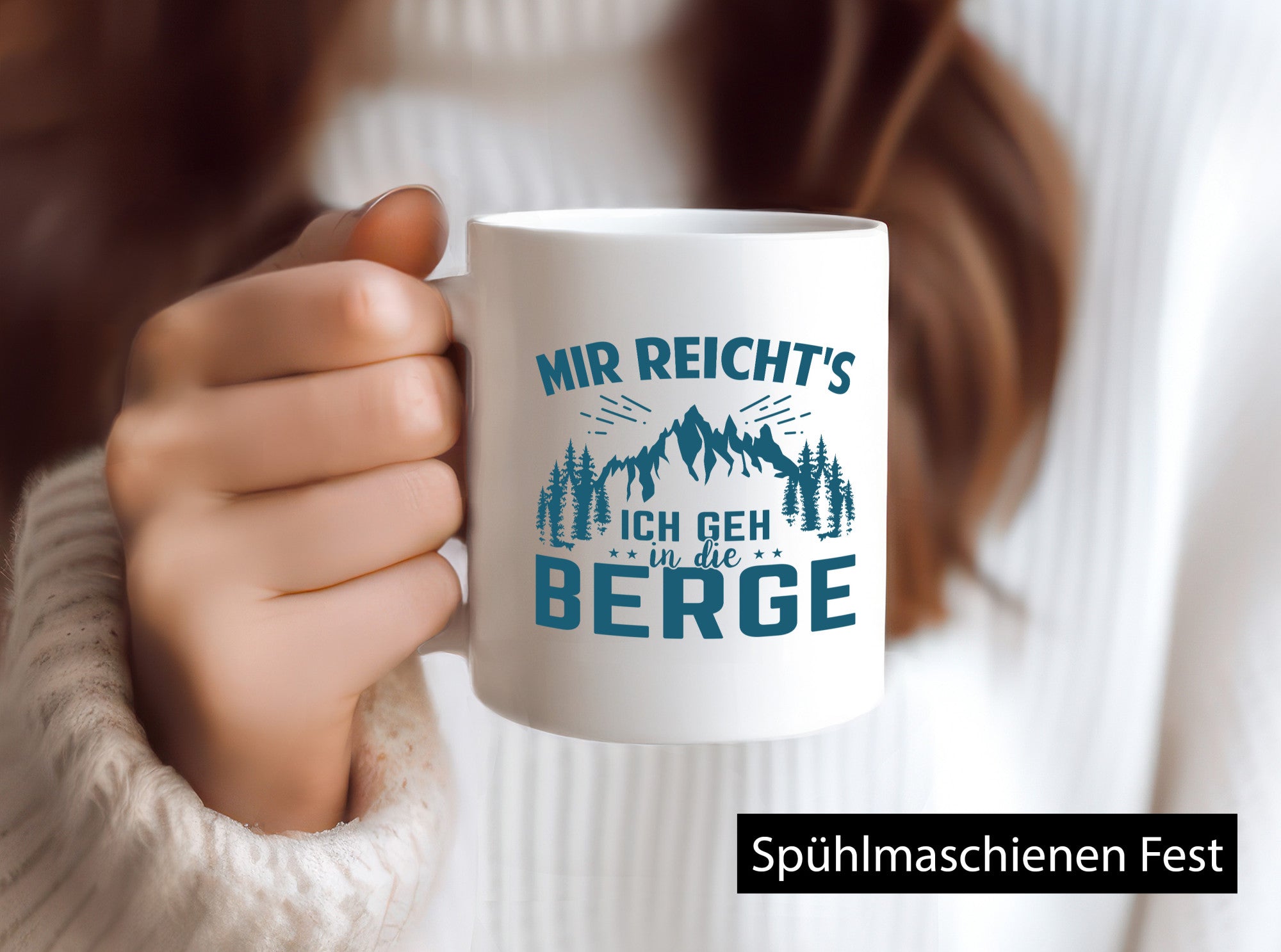 Ich geh in die Berge | Bäume lustig Humor Geschenkidee Geschenk Tasse