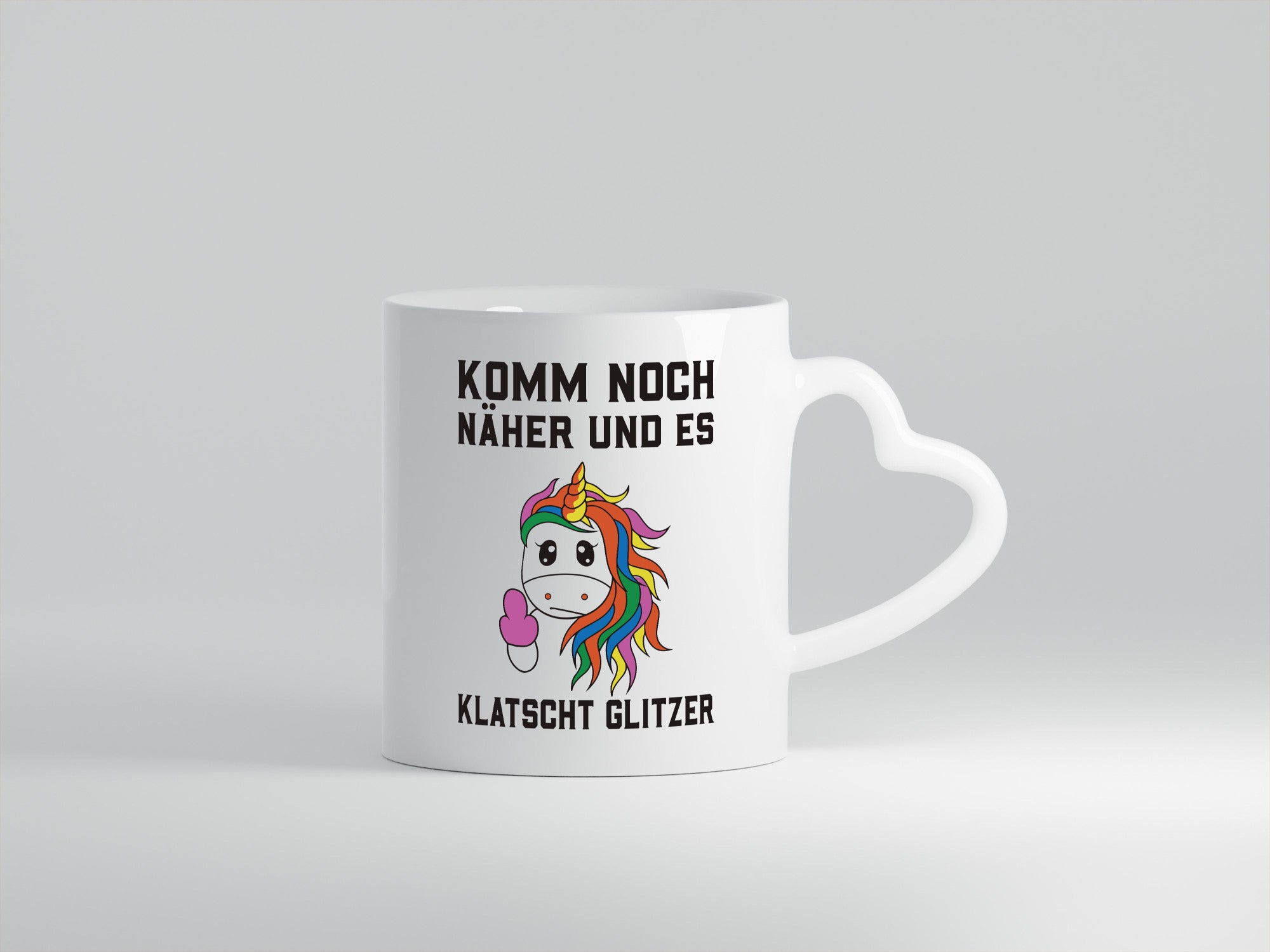 Komm näher, es klatscht Glitzer | Einhorn Geschenk Humor Geschenkidee lustiger