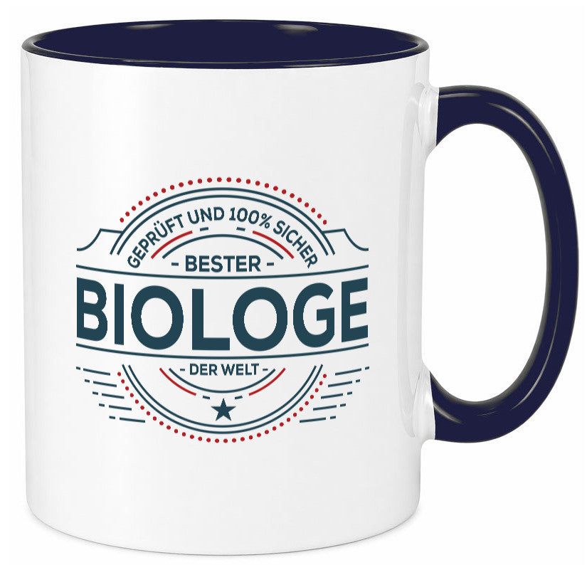 Geprüft und sicher: Biologe | Biologie Naturforscher Geschenk Humor Tasse