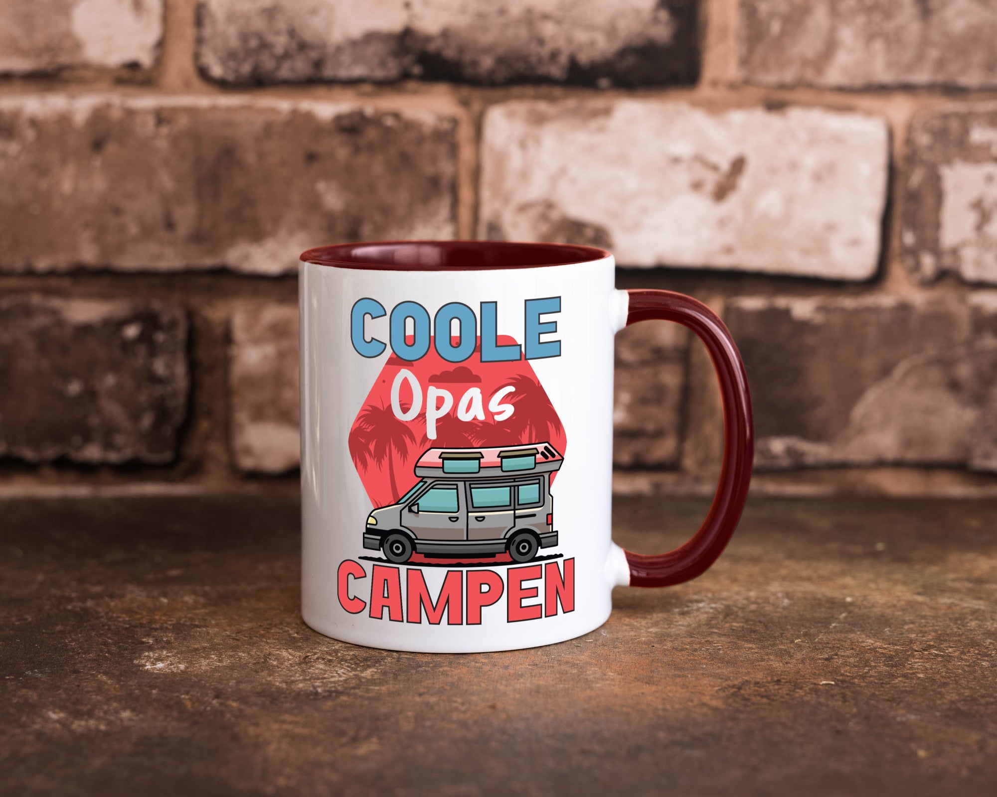 Coole Opas campen | Campingwagen Palmen Geschenk Familie Geschenkidee lustiger