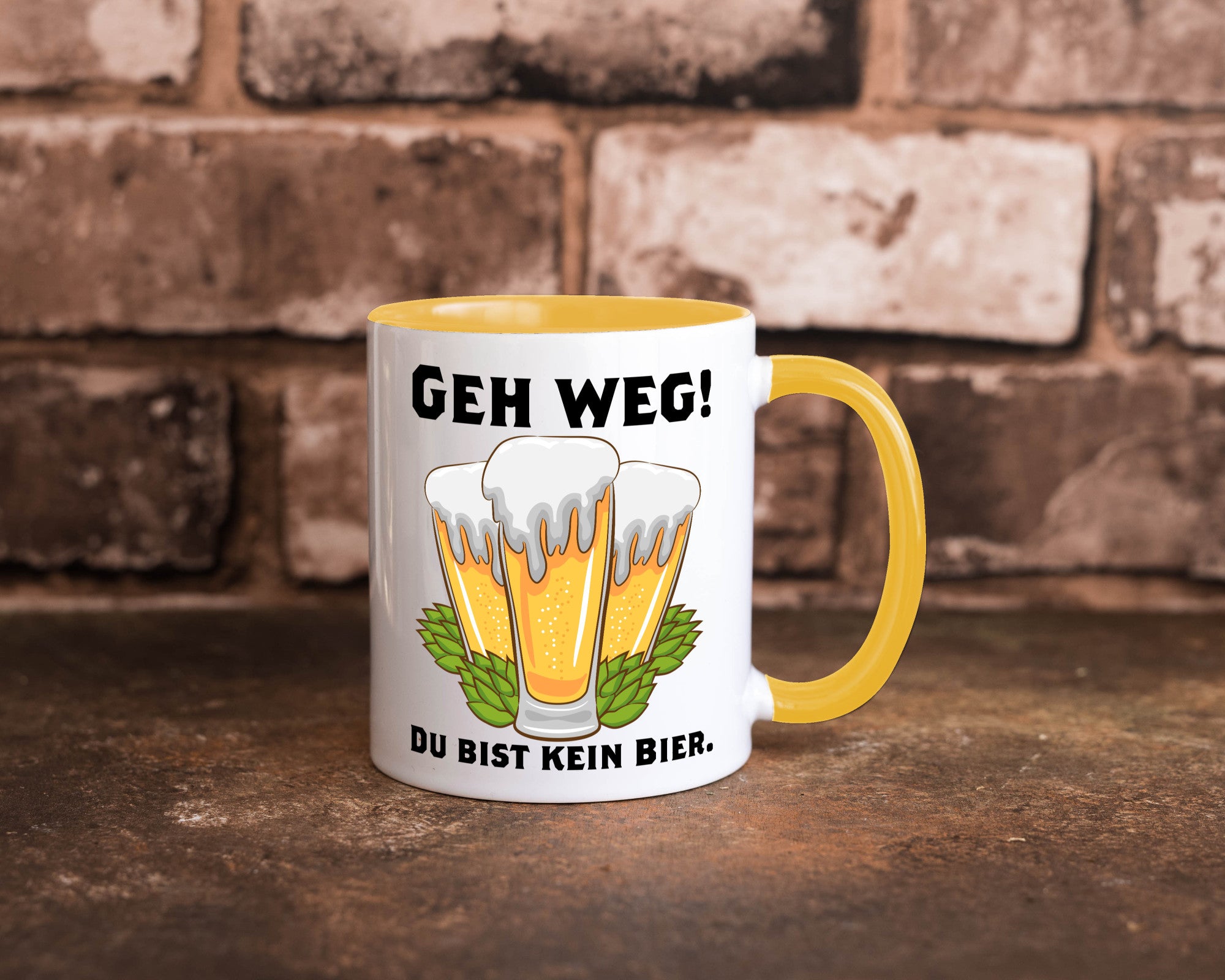 Geh weg du bist kein Bier | bierliebhaber v2 Humor Geschenkidee Tasse