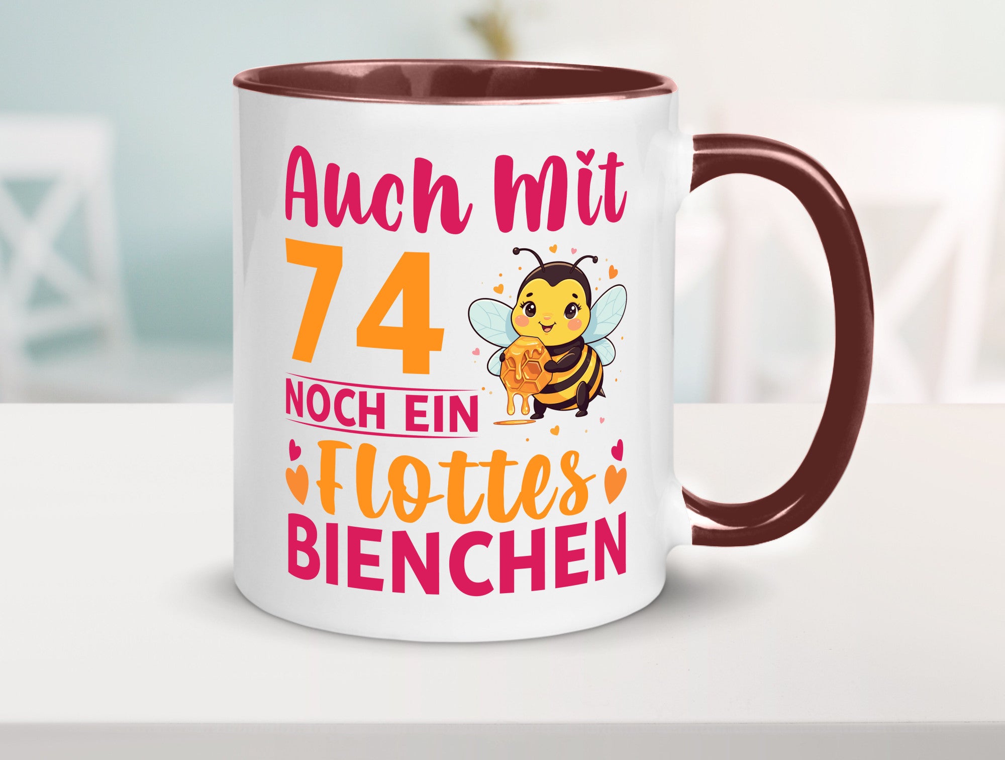 74. Geburtstag | Flottes Bienchen 74 Jahre v2 Geschenkidee Humor Tasse
