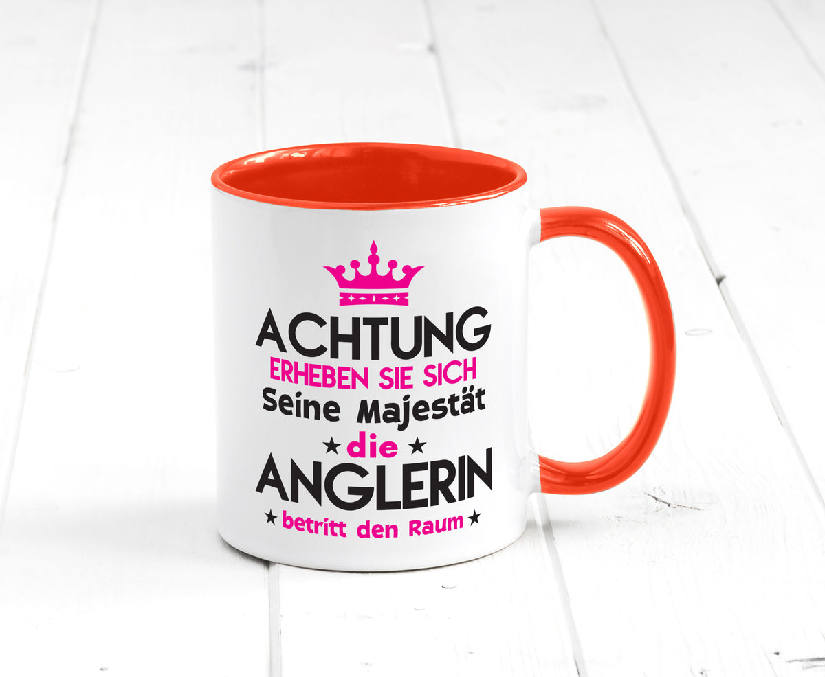 Seine Majestät Anglerin | Angeln Fischerin lustiger Spruch Geschenk Humor Tasse