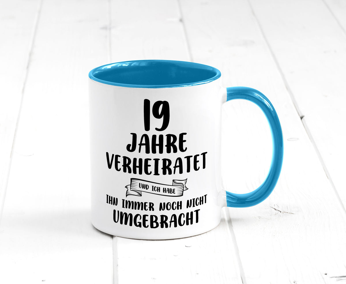 19 Jahre Verheiratet, immer noch am Leben! lustig Humor Geschenkidee Geschenk Tasse