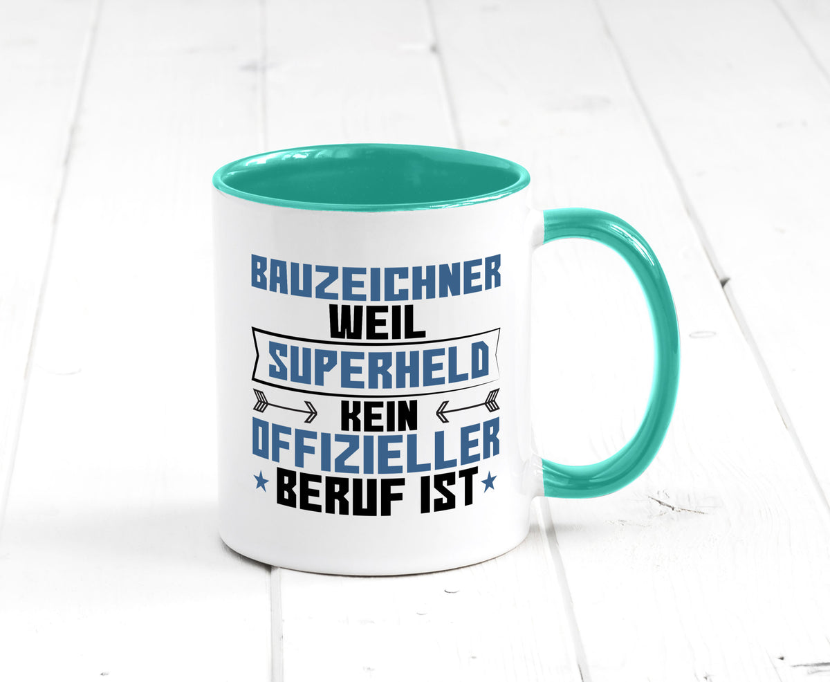 Superheld Bauzeichner | Zeichner Geschenk Humor Geschenkidee lustiger Spruch Tasse
