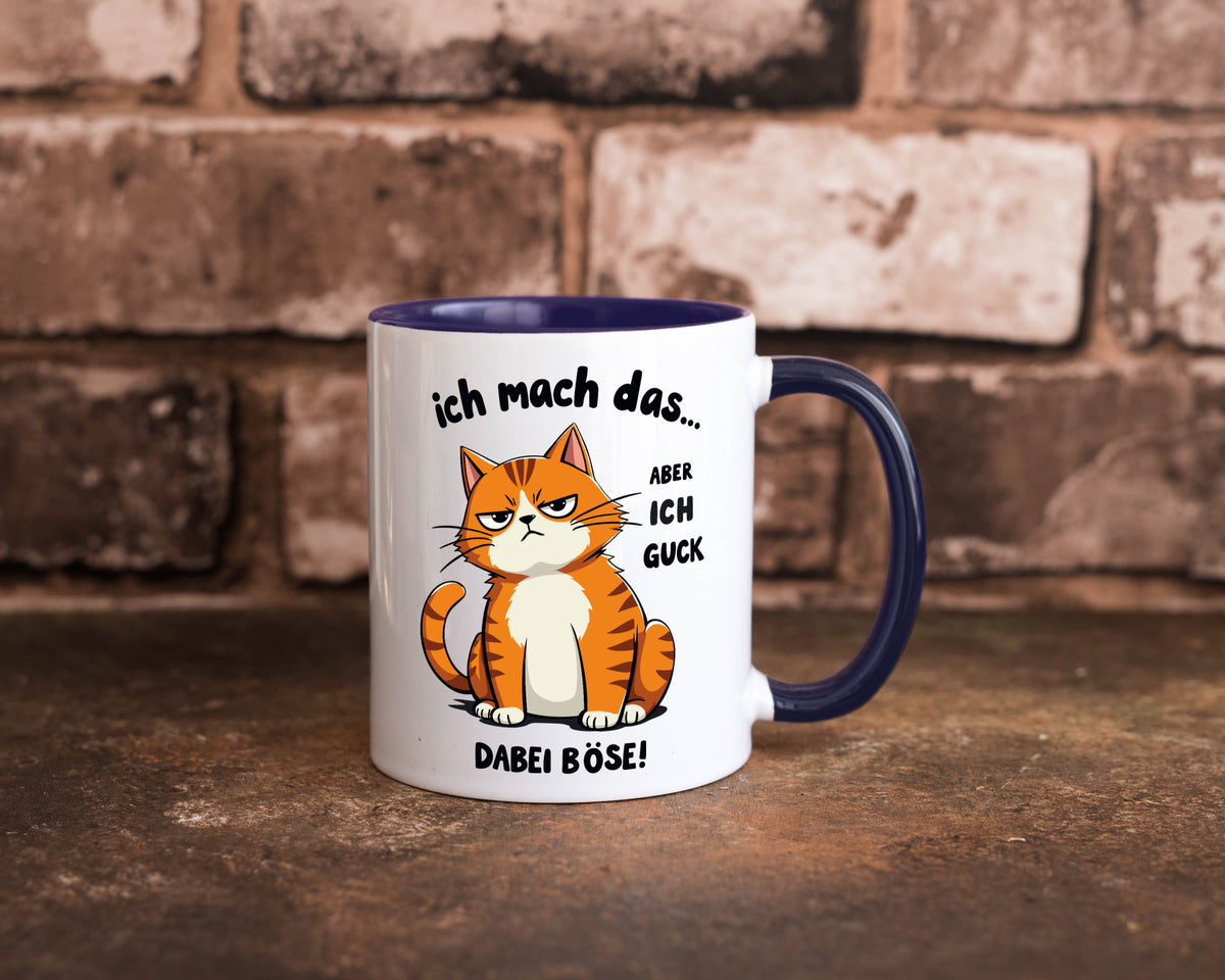 Ich guck dabei Böse | Katze Ironie Geschenk Tierliebhaber Humor lustiger Spruch Tasse