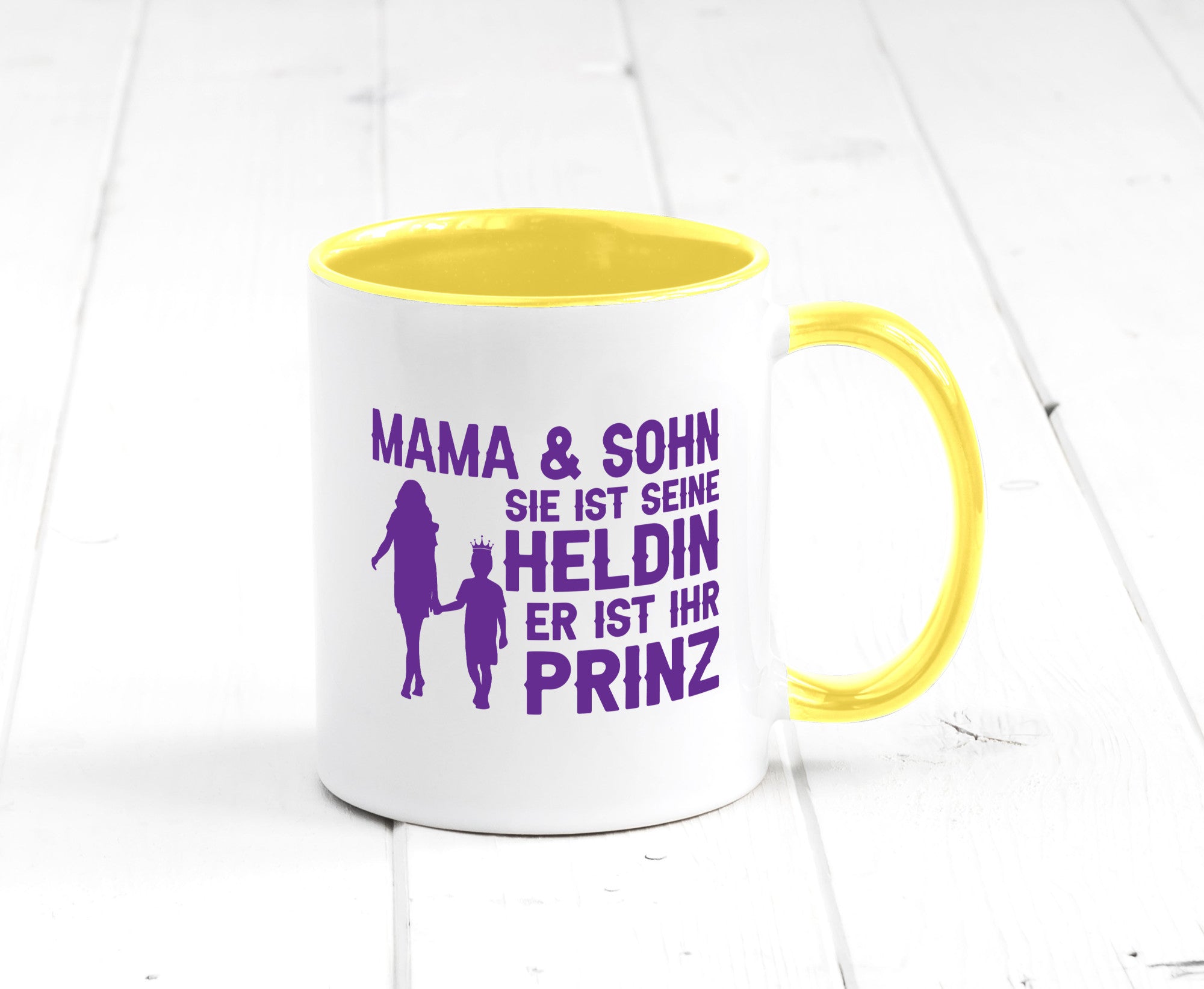 Mama & Sohn | Helding Prinz Mutterliebe Geschenkidee Familie Humor Tasse