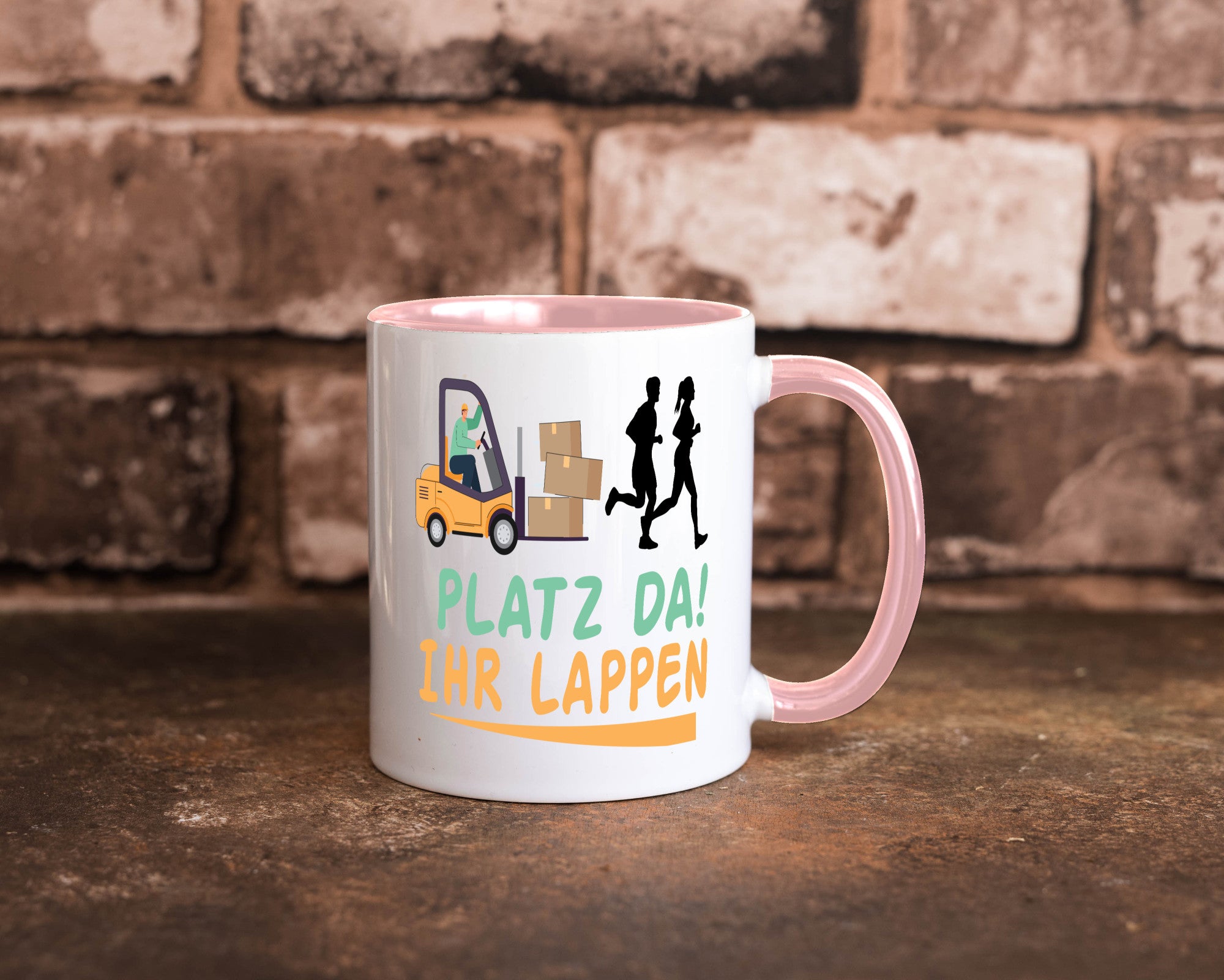 Platz da ihr Lappen | Stapler Fahrer Humor Geschenkidee Tasse
