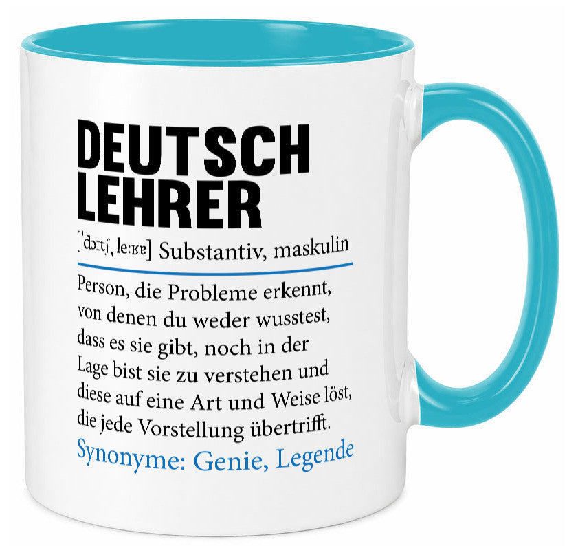 Deutschlehrer Spruch | Lehrer Schule Humor lustig Geschenkidee Geschenk Tasse