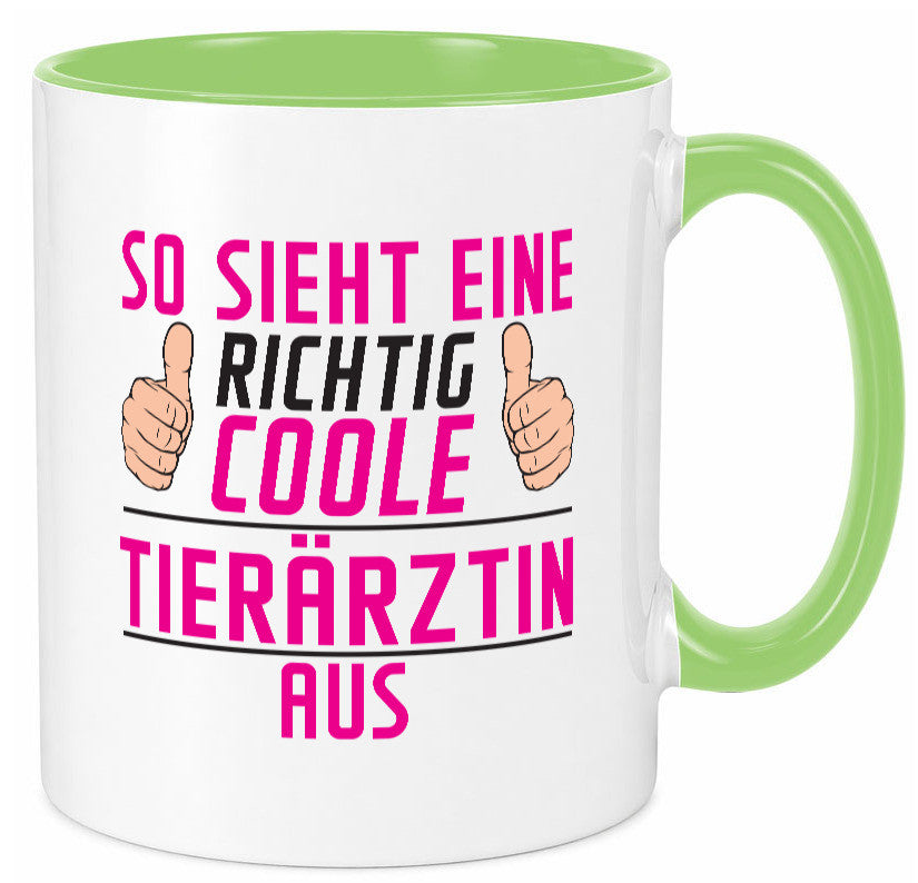 Richtig Coole Tierärztin | Mediziner Tiermedizin lustig Tierliebhaber Humor Tasse