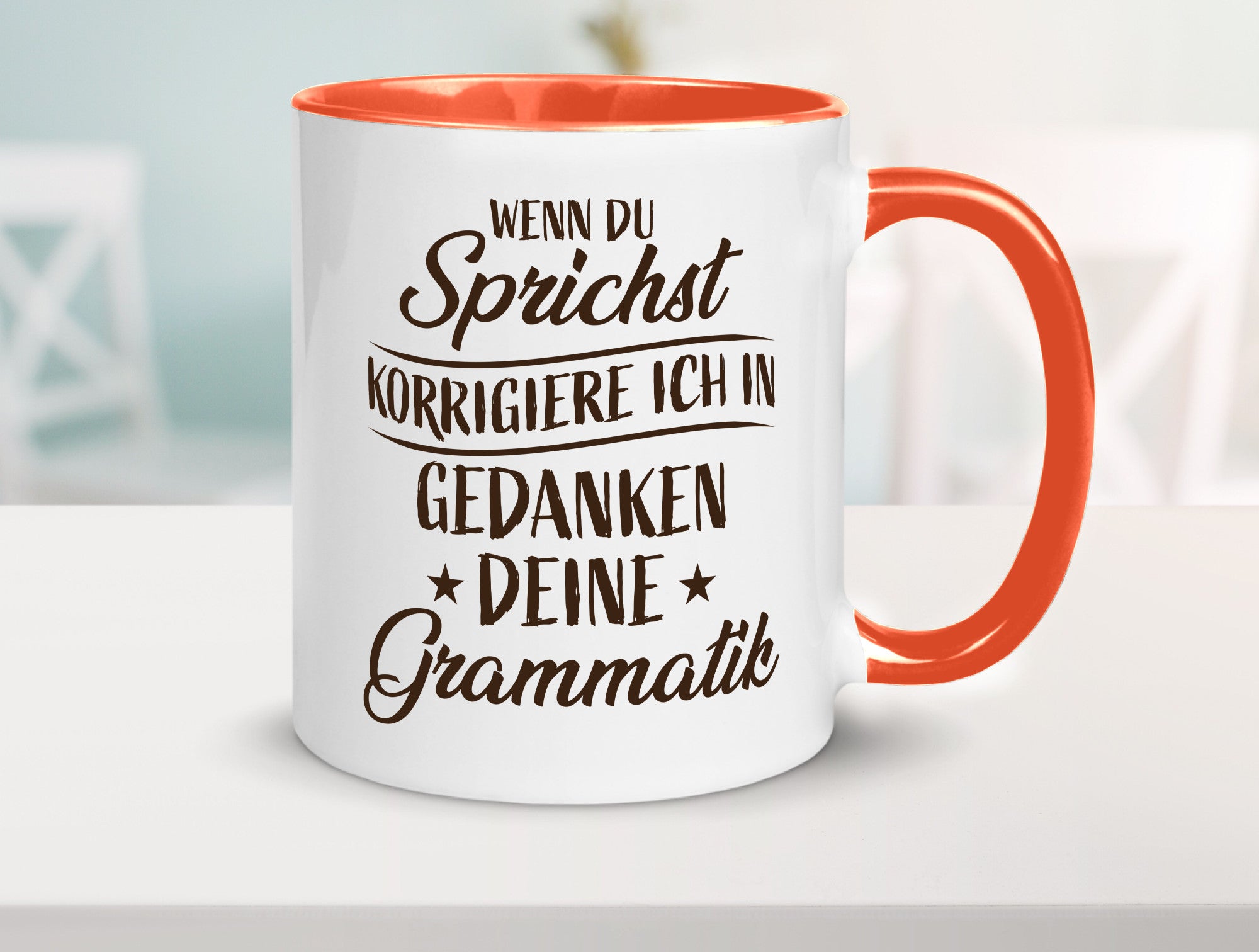 Grammatik korrigieren während du sprichst | Sterne lustig Humor Geschenkidee