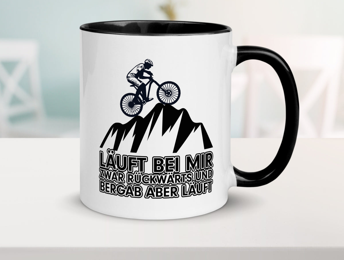 Läuft bei mir | Pechvogel Tasse Radfahrer Statement Humor Geschenkidee