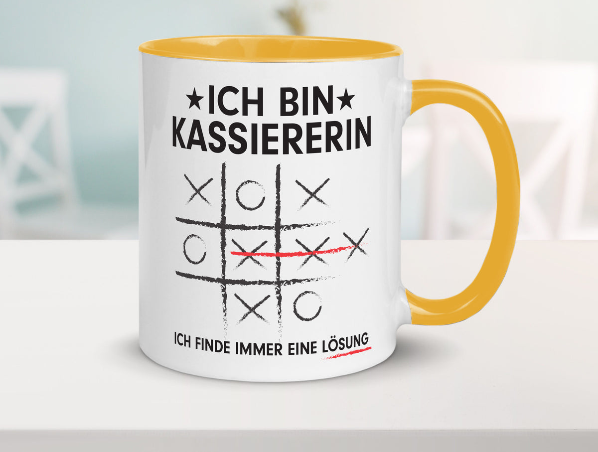 Löse Probleme: Kassiererin Geschenkidee Humor Tasse