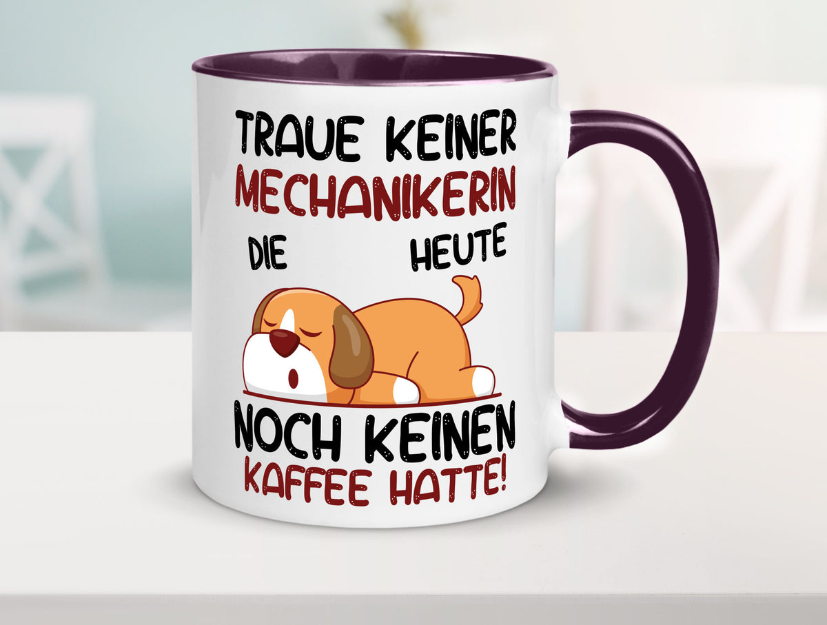 Traue keiner Mechanikerin | KFZ Humor Geschenkidee Tasse