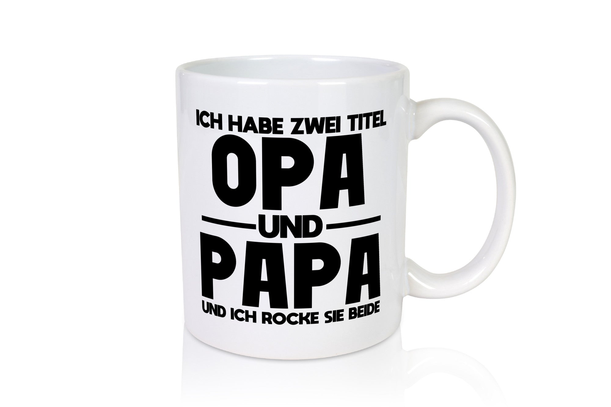 Zwei Titel, Opa, Papa, rocke beide | Opa Papa lustig Familie Geschenkidee