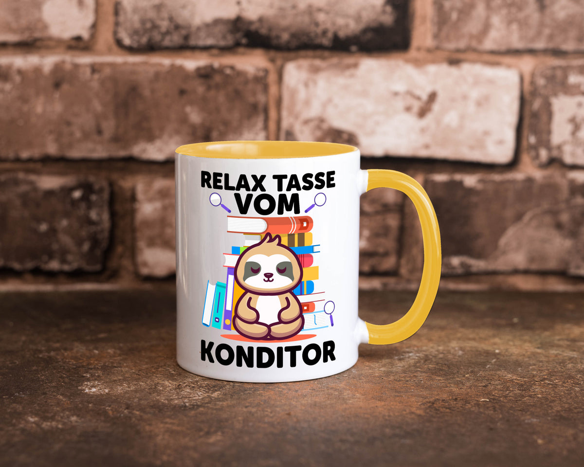 Relax Tasse: Konditor | Konditorei lustiger Spruch Geschenk Humor Geschenkidee