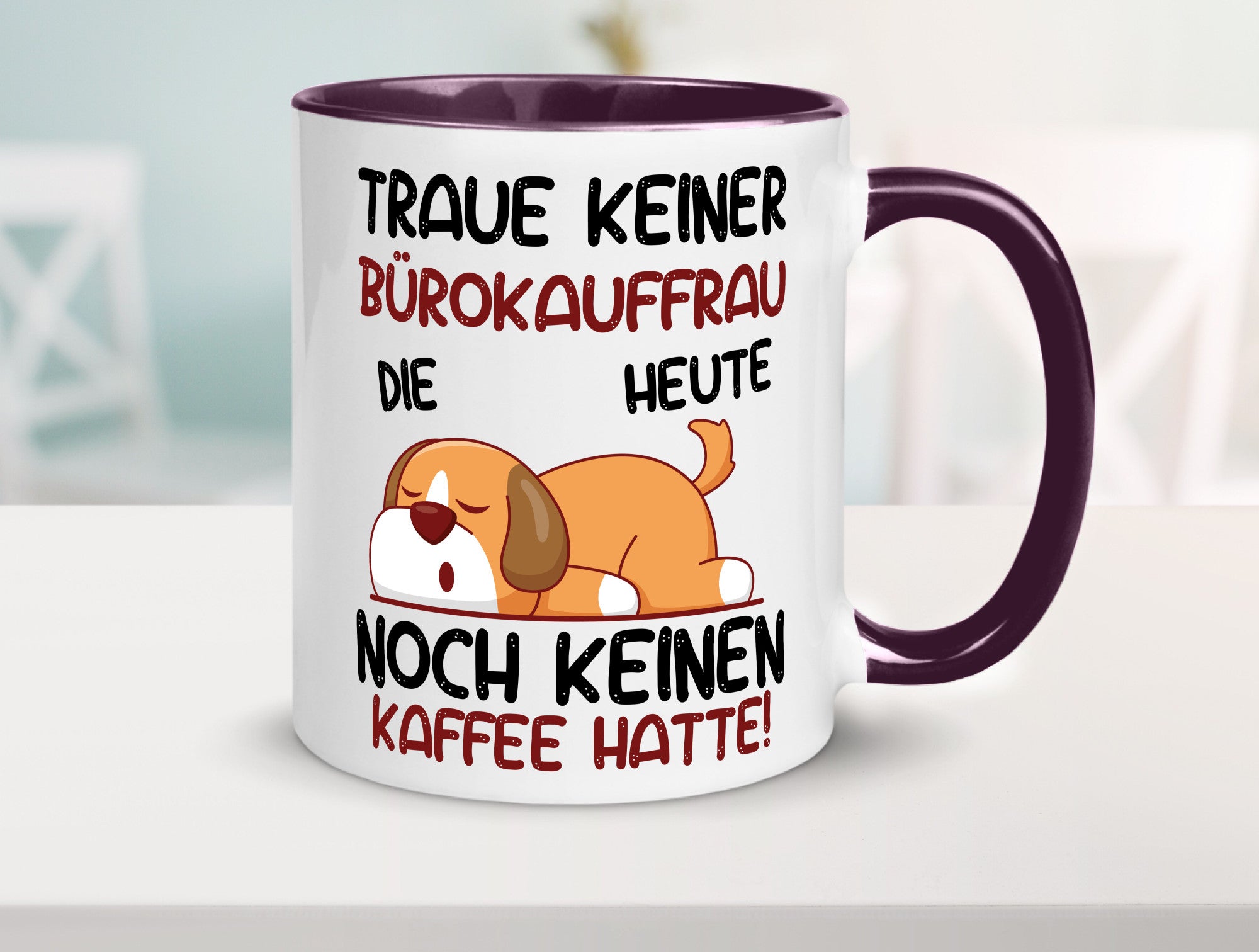 Traue keiner Bürokauffrau | Kauffrau lustig Arbeit Kollegen Büro Geschenk Tasse