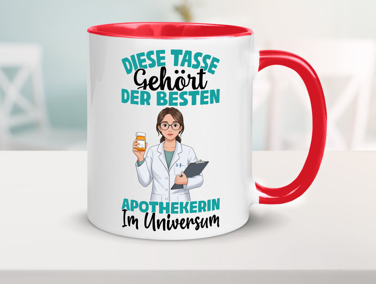 Im Universum: Apothekerin | Apotheke Pharmazie lustiger Spruch Geschenk Humor Tasse