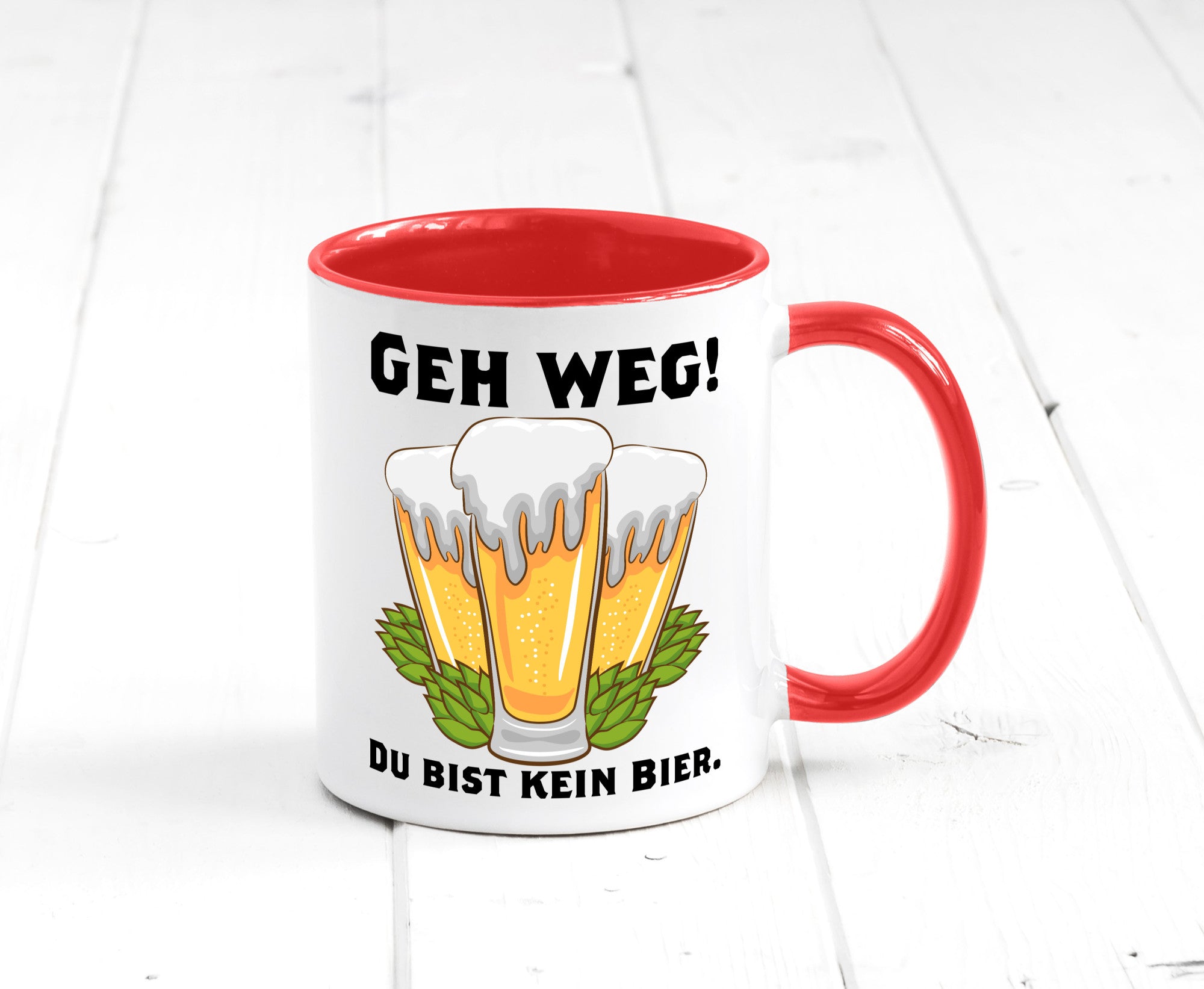 Geh weg du bist kein Bier | bierliebhaber v2 Humor Geschenkidee Tasse