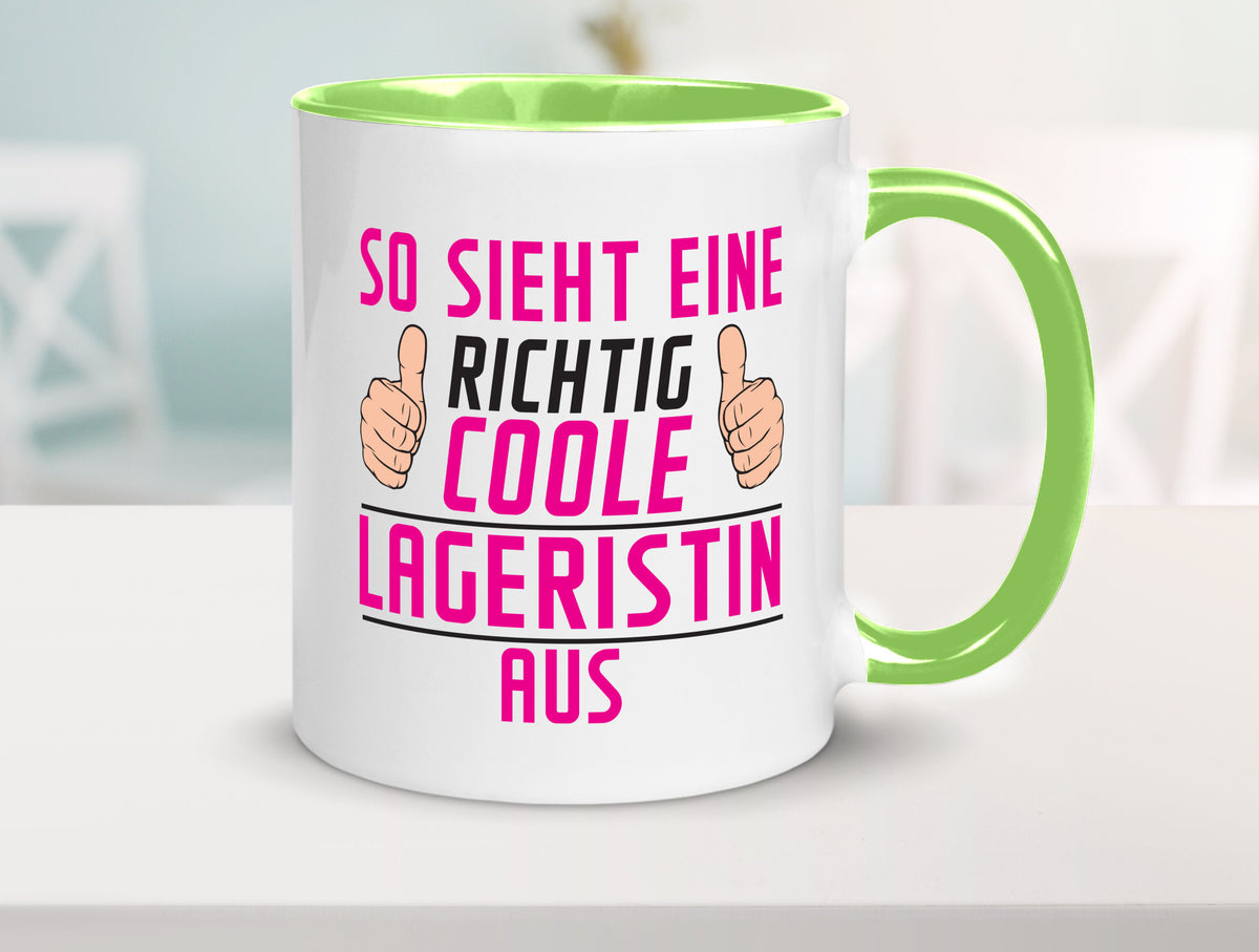 Richtig Coole Lageristin | Beruf Lager Arbeiterin Humor Arbeit Kollegen Büro Tasse