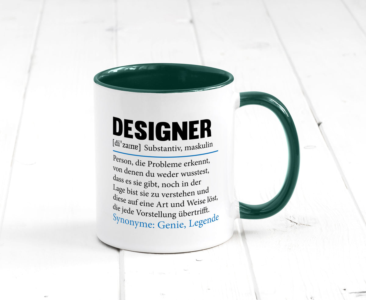 Designer Beruf | Gestalter Medien Schmuck Mode Geschenk Arbeit Kollegen Büro Tasse