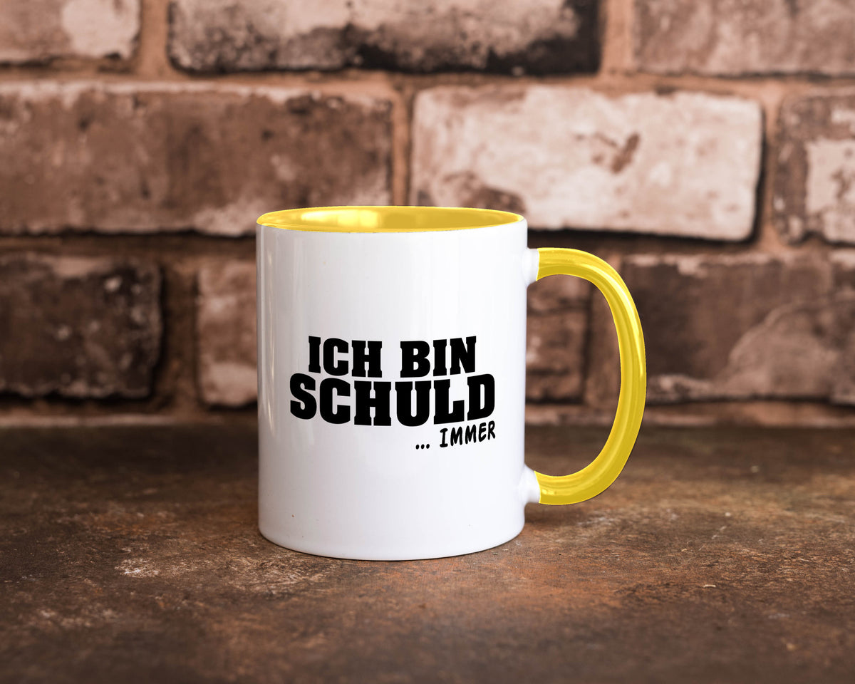 Ich bin Schuld | Schwarze Schaff lustig Humor Geschenkidee Geschenk Tasse