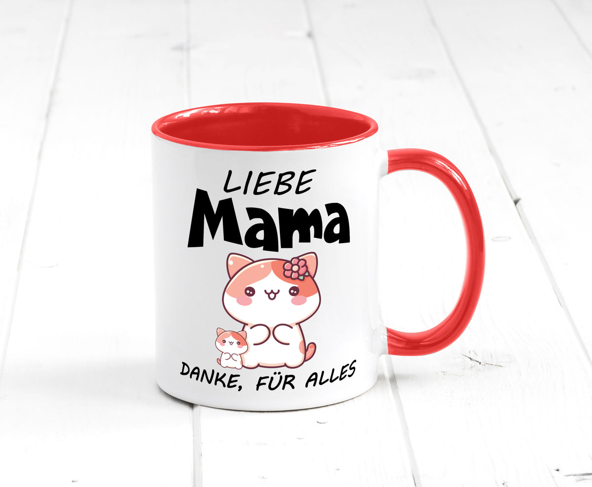 Liebe Mama Danke, für alles | Muttertag Beste Geschenk Familie Geschenkidee Tasse