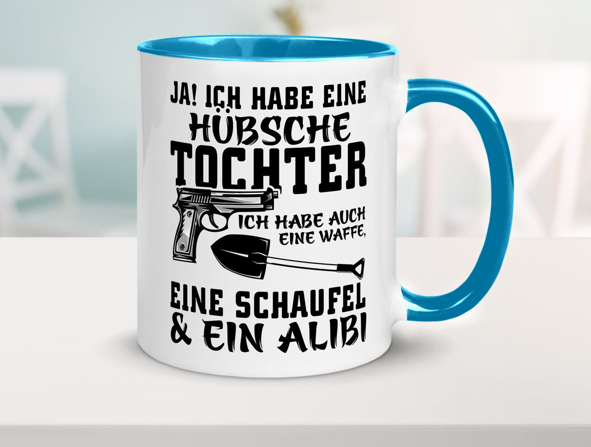 Hübsche Tochter Geschenk Familie Geschenkidee lustiger Spruch Tasse