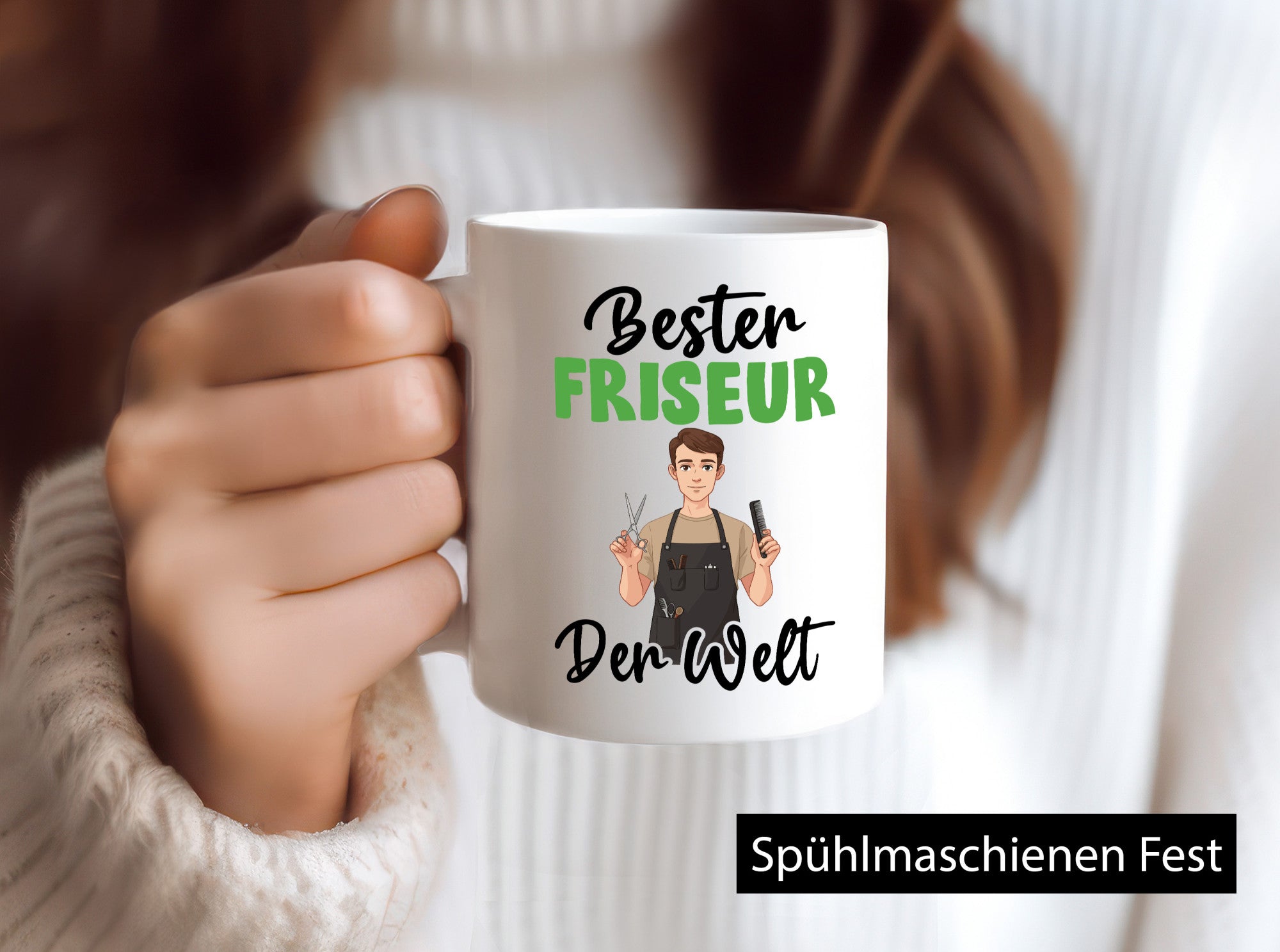 Bester Friseur | Frisuer lustiger Spruch Geschenk Humor Geschenkidee Tasse