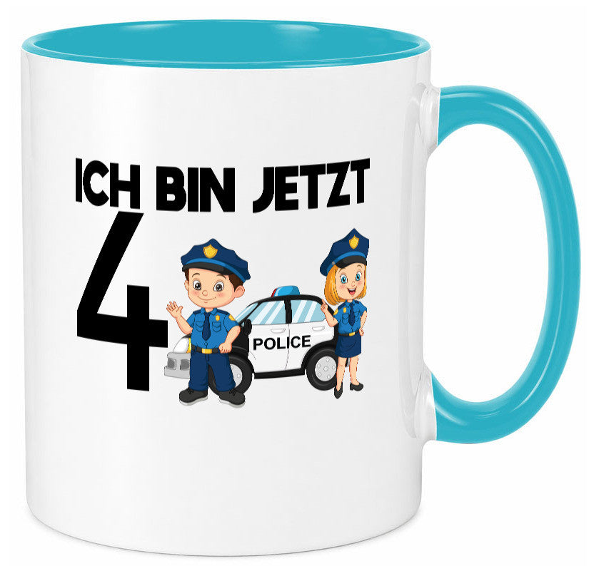 Ich bin jetzt 4 | Polizei 4. Geburtstag Jähriger Geschenk Geschenkidee lustiger