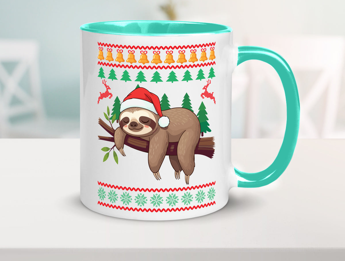 Ugly Christmas | Faultier Weihnachtsfaultier v2 lustig Tierliebhaber Humor Tasse