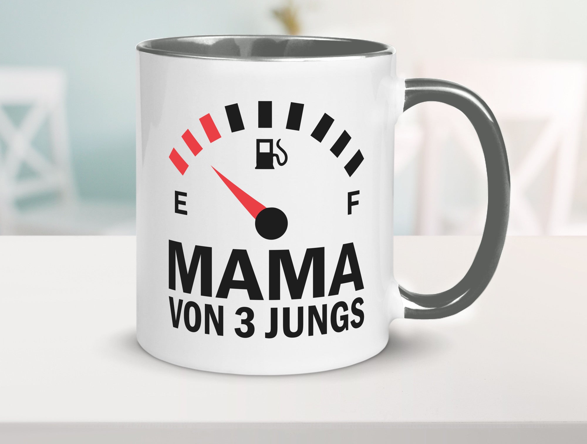 Mama von 3 Jungs | Muttertag Geschwister lustiger Spruch Geschenk Familie