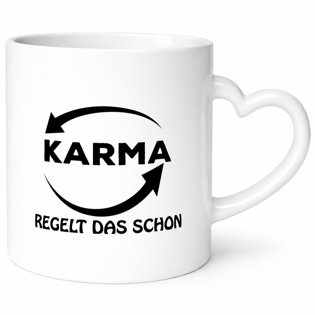 Karma regelt das lustig Humor Geschenkidee Geschenk Tasse